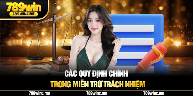 Các quy định chính trong miễn trừ trách nhiệm